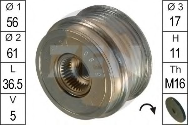 Freewheel Clutch, alternator ZN5380