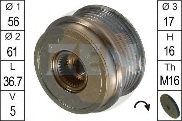Freewheel Clutch, alternator ZN5382
