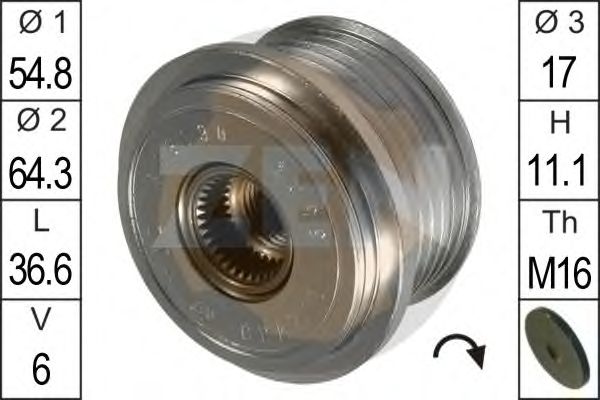Freewheel Clutch, alternator ZN5504