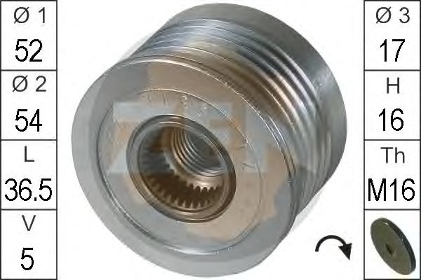 Freewheel Clutch, alternator ZN5510