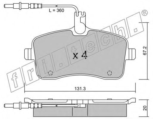 Brake Pad Set, disc brake 616.0