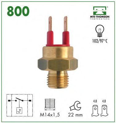 Temperature Switch, coolant warning lamp 800