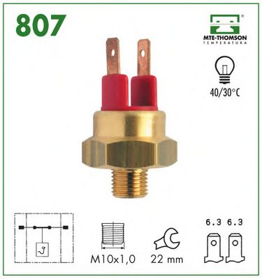 Temperature Switch, coolant warning lamp 807