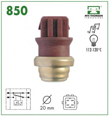 Temperature Switch, coolant warning lamp 850