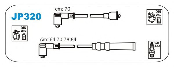 Комплект проводов зажигания JP320