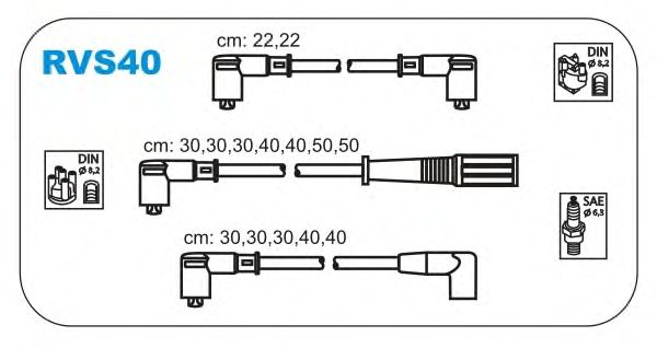 Комплект проводов зажигания RVS40
