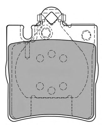Kit de plaquettes de frein, frein à disque FBP-1142