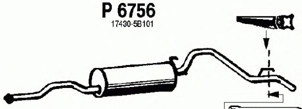 Middle Silencer P6756