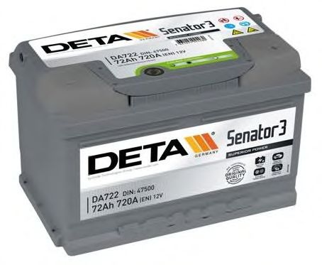 Starterbatteri; Starterbatteri DA722