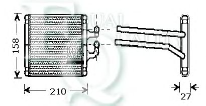 Heat Exchanger, interior heating RR0084