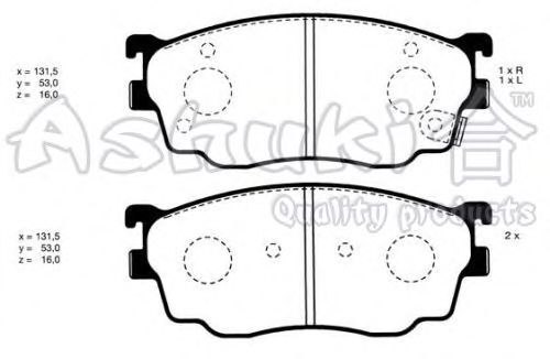 Brake Pad Set, disc brake M050-02