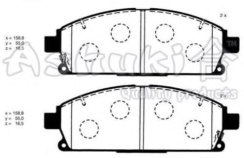 Brake Pad Set, disc brake N009-95