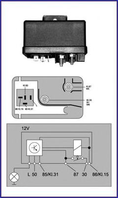 Relay, glow plug system 132053