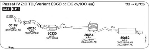 Exhaust System VW263