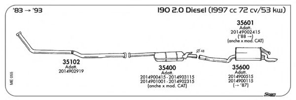Exhaust System ME055