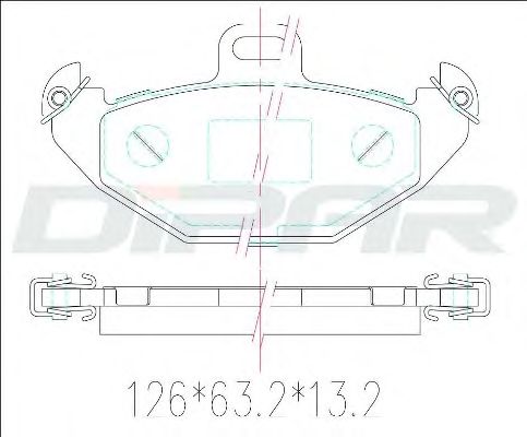 Brake Pad Set, disc brake DFB2565