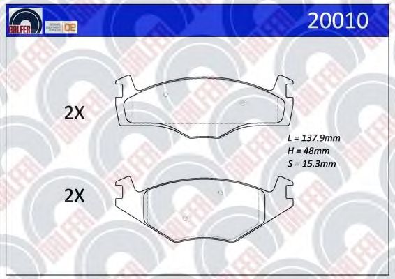 Brake Pad Set, disc brake 20010