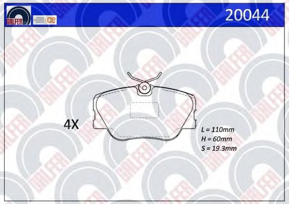 Brake Pad Set, disc brake 20044