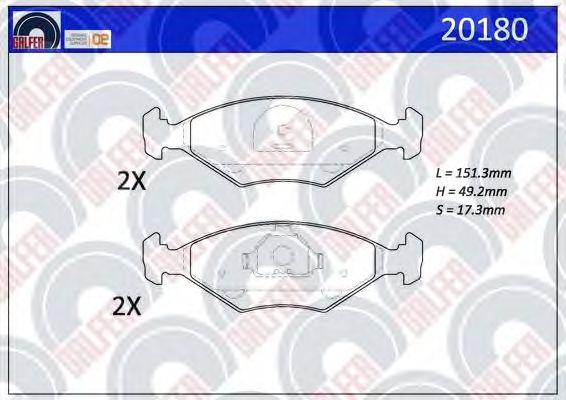 Brake Pad Set, disc brake 20180
