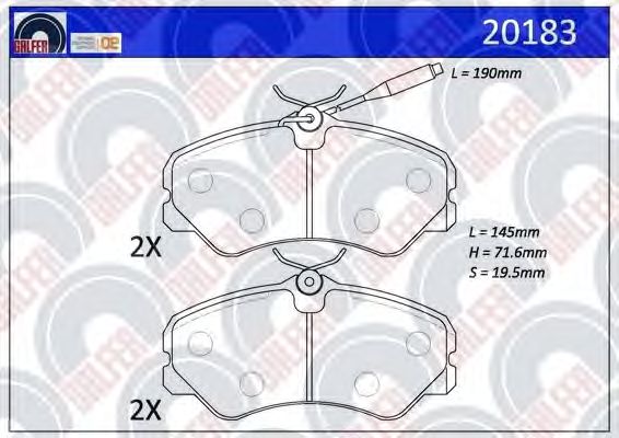 Brake Pad Set, disc brake 20183