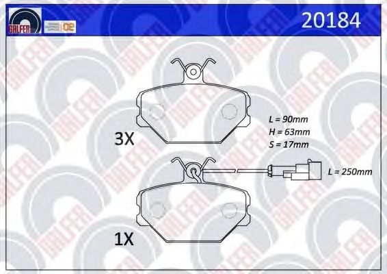 Brake Pad Set, disc brake 20184