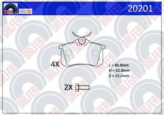 Brake Pad Set, disc brake 20201