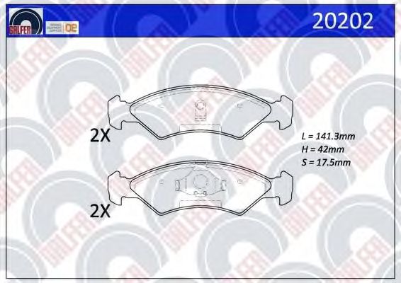 Brake Pad Set, disc brake 20202