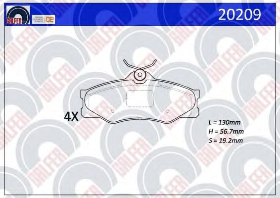 Brake Pad Set, disc brake 20209
