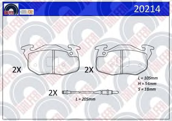 Brake Pad Set, disc brake 20214