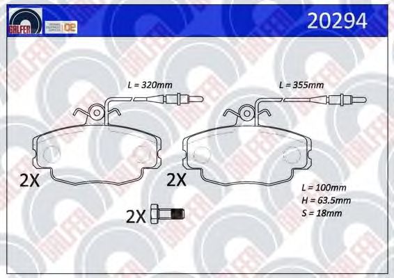 Brake Pad Set, disc brake 20294