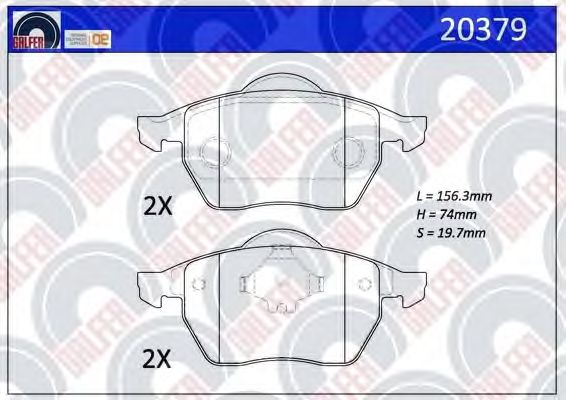 Brake Pad Set, disc brake 20379