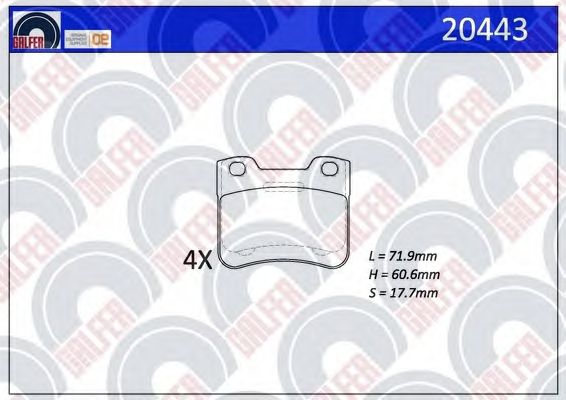 Brake Pad Set, disc brake 20443