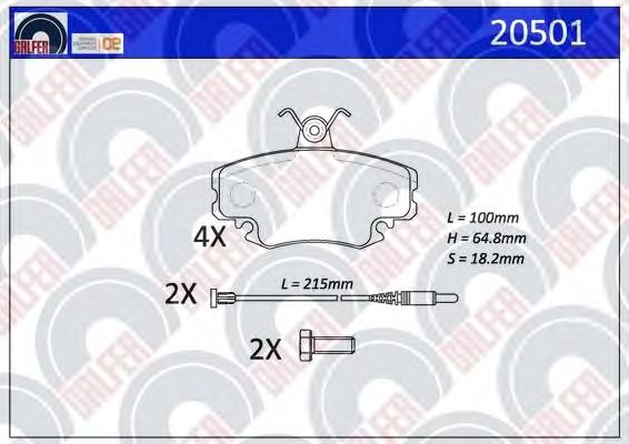 Brake Pad Set, disc brake 20501