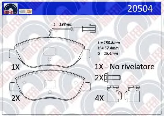 Brake Pad Set, disc brake 20504
