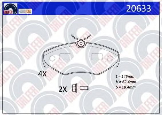 Brake Pad Set, disc brake 20633