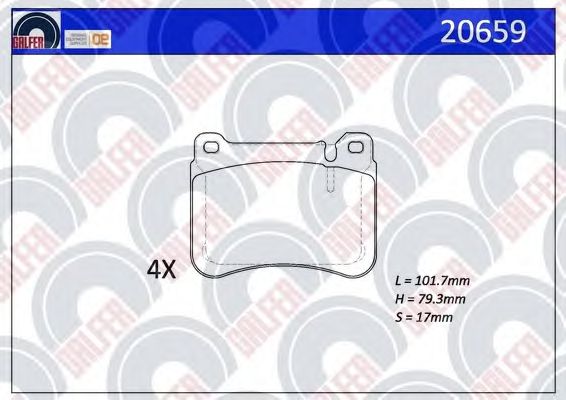 Brake Pad Set, disc brake 20659