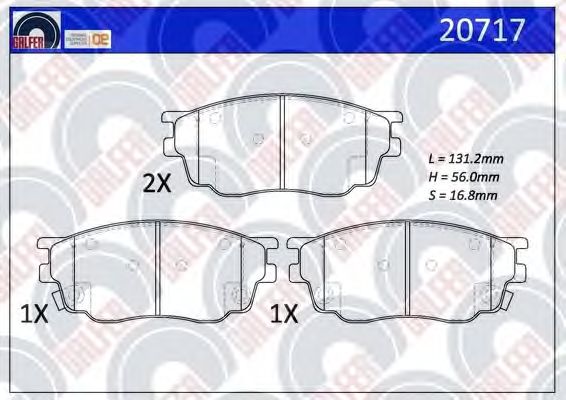 Brake Pad Set, disc brake 20717