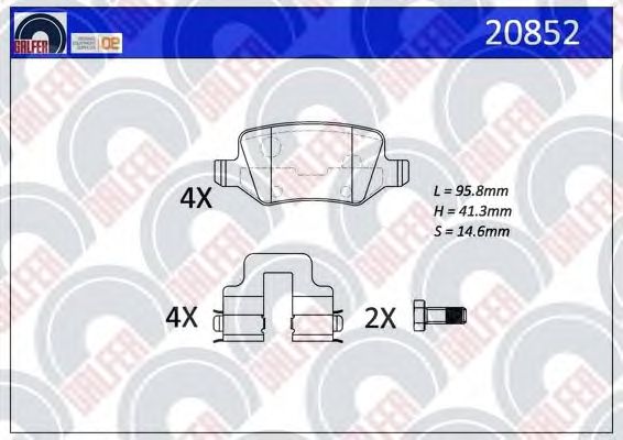 Brake Pad Set, disc brake 20852