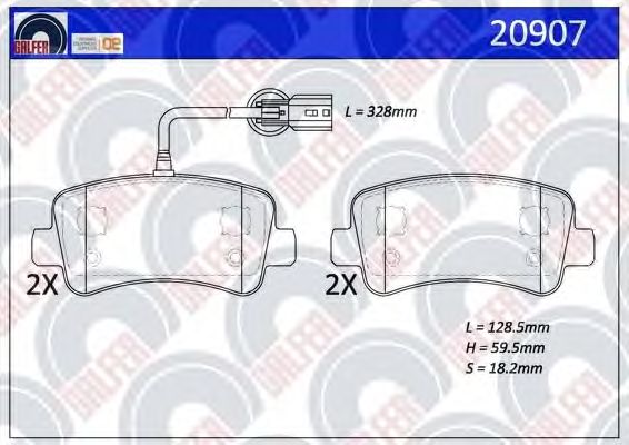 Brake Pad Set, disc brake 20907