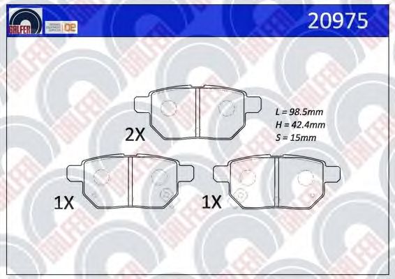 Brake Pad Set, disc brake 20975