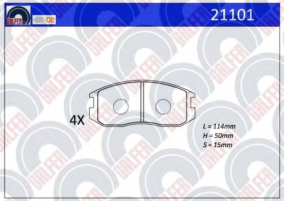 Brake Pad Set, disc brake 21101