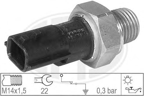 Interruptor de control de la presión de aceite 330699