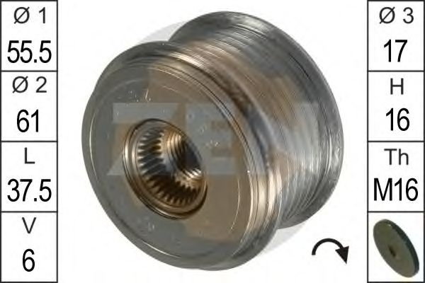 Freewheel Clutch, alternator ZN5390