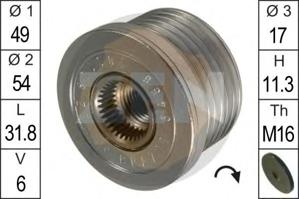 Freewheel Clutch, alternator ZN5458
