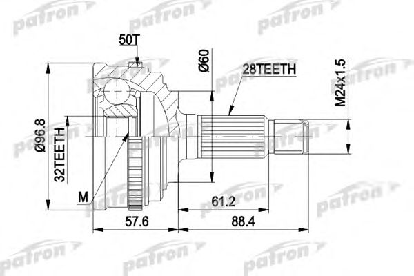 Joint Kit, drive shaft PCV1131A