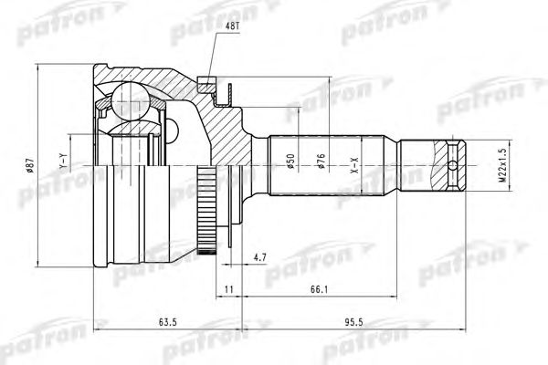 Joint Kit, drive shaft PCV1607