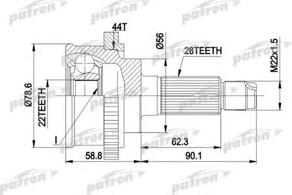 Joint Kit, drive shaft PCV3850A