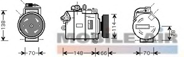 Compressor, airconditioning 0300K275