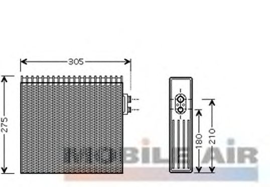 Evaporator, air conditioning 5300V421