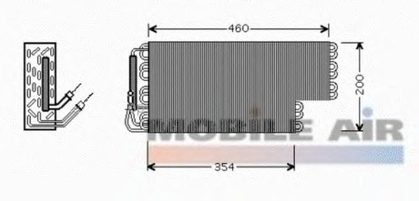 Evaporator, air conditioning 3000V384